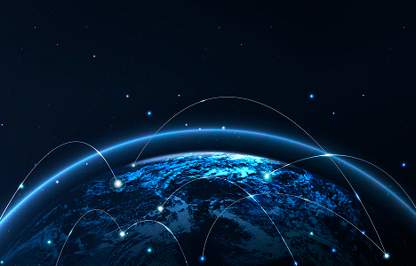 Globo terrestre representando o impacto global da Echoes Digital